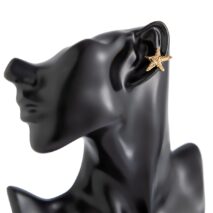 Boho Relief Spiral Starfish Ear Cuff Earring - ArtGalleryZen