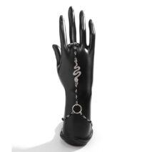 Boho Snake Finger Ring Chain Bracelet - ArtGalleryZen
