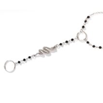 Boho Snake Finger Ring Chain Bracelet - ArtGalleryZen
