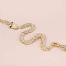 Boho Snake Finger Ring Chain Bracelet - ArtGalleryZen