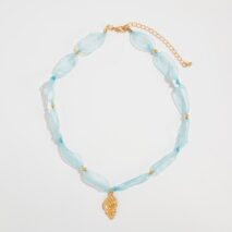 Boho Starfish Conch Shell Pendant Yarn Choker Necklace - ArtGalleryZen