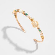Boho Starfish Conch Turtle Crystal Arm Cuff - ArtGalleryZen