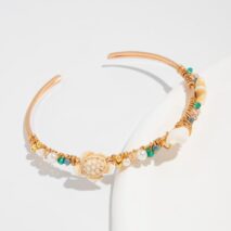Boho Starfish Conch Turtle Crystal Arm Cuff - ArtGalleryZen