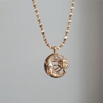 Boho Sun and Moon Celestial Necklace - ArtGalleryZen