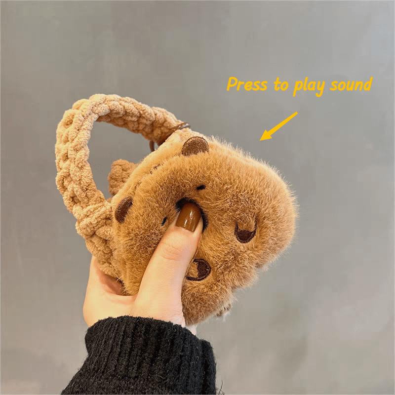 Capybara Plush Coin Purse Earphone Case - ArtGalleryZen
