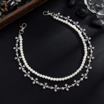 Charming Layered Cross Pearl Trouser Chain - ArtGalleryZen