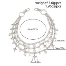 Charming Layered Hollow Star Pendant Trouser Chain - ArtGalleryZen