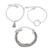 Chc Multi-Layered Tassel Ring Bracelet Set - ArtGalleryZen