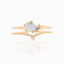 Chic 18K Gold Filled CZ Inlaid Aquarium Ring - ArtGalleryZen