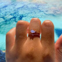 Chic 18K Gold Filled CZ Inlaid Aquarium Ring - ArtGalleryZen