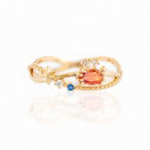 Chic 18K Gold Filled CZ Inlaid Aquarium Ring - ArtGalleryZen