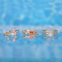 Chic 18K Gold Filled CZ Inlaid Aquarium Ring - ArtGalleryZen