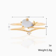Chic 18K Gold Filled CZ Inlaid Aquarium Ring - ArtGalleryZen