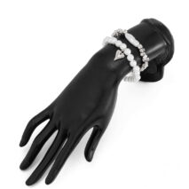 Chic 2pcs Heart Charm Pearl Irregular Beaded Chain Bracelet Set - ArtGalleryZen