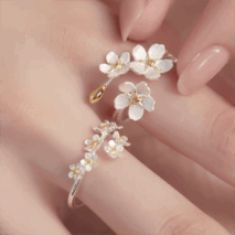 Chic 2 Pieces Floral Ring Set - ArtGalleryZen