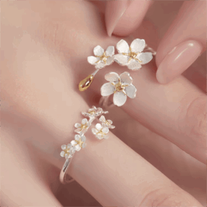 Chic 2 Pieces Floral Ring Set - ArtGalleryZen