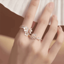 Chic 2 Pieces Floral Ring Set - ArtGalleryZen