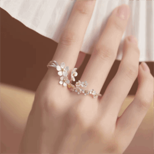 Chic 2 Pieces Floral Ring Set - ArtGalleryZen