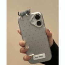Chic 3D Kitten Polka Dot Leather iPhone Case - ArtGalleryZen