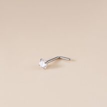 Chic 3mm Cubic Zirconia Inlaid Titanium Nose Piercing Nose Stud - ArtGalleryZen