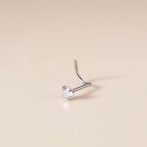 Chic 3mm Cubic Zirconia Inlaid Titanium Nose Piercing Nose Stud - ArtGalleryZen