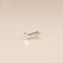 Chic 3mm Cubic Zirconia Inlaid Titanium Nose Piercing Nose Stud - ArtGalleryZen