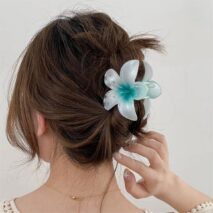 Chic 3Pcs Gradient Flower Hair Clip Hair Claw Set - ArtGalleryZen