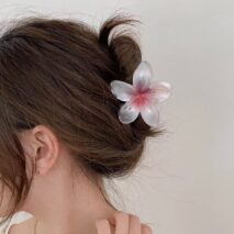 Chic 3Pcs Gradient Flower Hair Clip Hair Claw Set - ArtGalleryZen