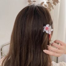 Chic 3Pcs Gradient Flower Hair Clip Hair Claw Set - ArtGalleryZen