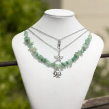 Chic 3 Pieces Sun Moon Star Tree Pendant Turquoise Stone Necklace Set - ArtGalleryZen