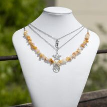 Chic 3 Pieces Sun Moon Star Tree Pendant Turquoise Stone Necklace Set - ArtGalleryZen