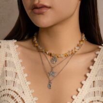 Chic 3 Pieces Sun Moon Star Tree Pendant Turquoise Stone Necklace Set - ArtGalleryZen