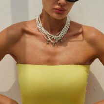 Chic 5pcs Bowknot Shell Starfish Pendant Pearl Chain Necklace Set - ArtGalleryZen