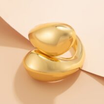 Chic Abstract Chunky Waterdrop Ring - ArtGalleryZen