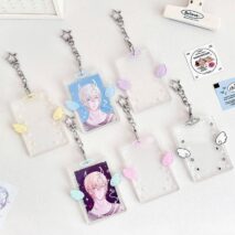 Chic Angel Kpop Keychain Acrylic Photocard Holder - ArtGalleryZen