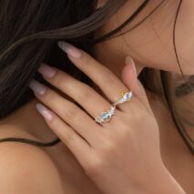Chic Antique Angel And Devil Matching Opal Ring Set - ArtGalleryZen
