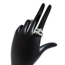 Chic Antique Angel And Devil Matching Opal Ring Set - ArtGalleryZen