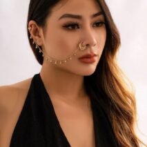 Chic Ball Tassel No Piercing Septum To Ear Chain - ArtGalleryZen