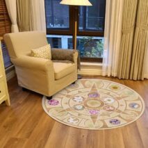 Chic Barbie 12 Dancing Princesses Floral Round Plush Rug Carpet - ArtGalleryZen