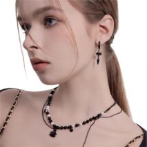 Chic Black and White Little Ghost Earrings - ArtGalleryZen