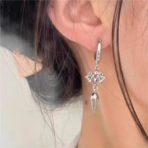 Chic Black and White Little Ghost Earrings - ArtGalleryZen