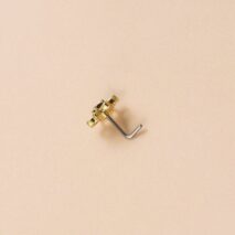 Chic Black CZ Inlaid Stainless Steel Antique Evil Eye Hamsa Nose Piercing Nose Stud - ArtGalleryZen