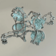 Chic Blue Iceberg Natural Stone Inlaid Asymmetric Earrings - ArtGalleryZen