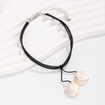 Chic Boho Shell Charm Wax Cord String Anklet - ArtGalleryZen