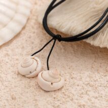 Chic Boho Shell Pendant Wax Cord String Necklace - ArtGalleryZen