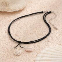 Chic Boho Shell Pendant Wax Cord String Necklace - ArtGalleryZen