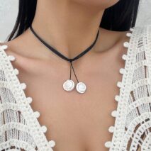 Chic Boho Shell Pendant Wax Cord String Necklace - ArtGalleryZen