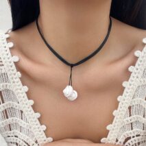 Chic Boho Shell Pendant Wax Cord String Necklace - ArtGalleryZen