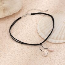 Chic Boho Shell Pendant Wax Cord String Necklace - ArtGalleryZen