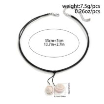 Chic Boho Shell Pendant Wax Cord String Necklace - ArtGalleryZen